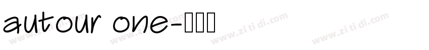 autour one字体转换